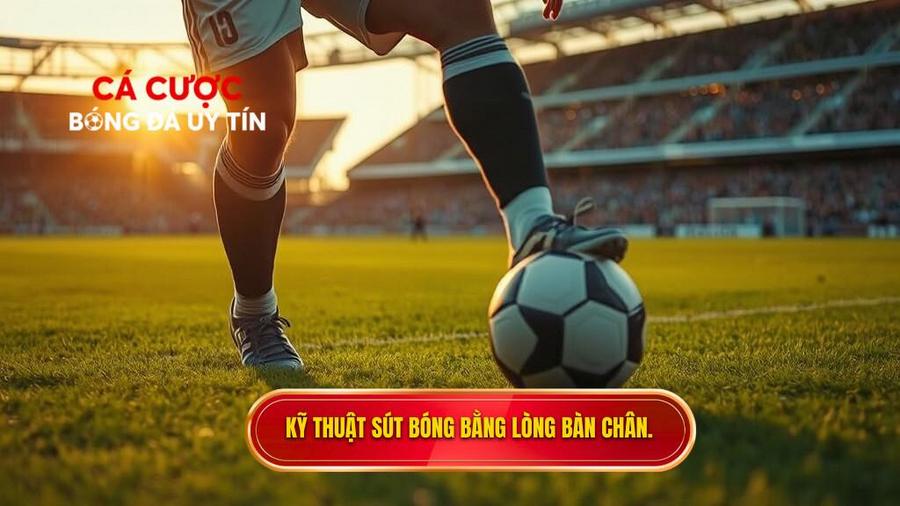 Kỹ thuật sút bóng bằng lòng bàn chân.