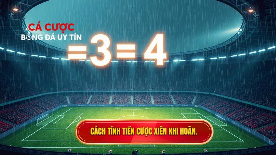 Cách tính tiền khi kèo bóng đá bị hoãn đối với cược xiên